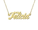 Aoloshow Felicia Pendant Name Necklace Stainless