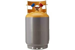 USA Lab Mastercool Refrigerant Recovery Tank, Collar Design Easy Handling, 3/4 inch NPT Opening Powder Coated Pre Charged Recovery Cylinder HVAC for CFCs, HFCs, HCFCs, 30LB