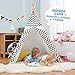 OlarHike Teepee Play Tent for Kids, Girl and Boy, Durable Baby Toddler Tents with Window, Colorful Lights, Flag, Carpet, Non-Slip Base