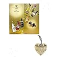 Dark Chocolate Gift 64 Count Denmark Choclates Gifts Holiday, Christmas, Valentines Day, Birthday Gifts with Wooden Friendship Tag