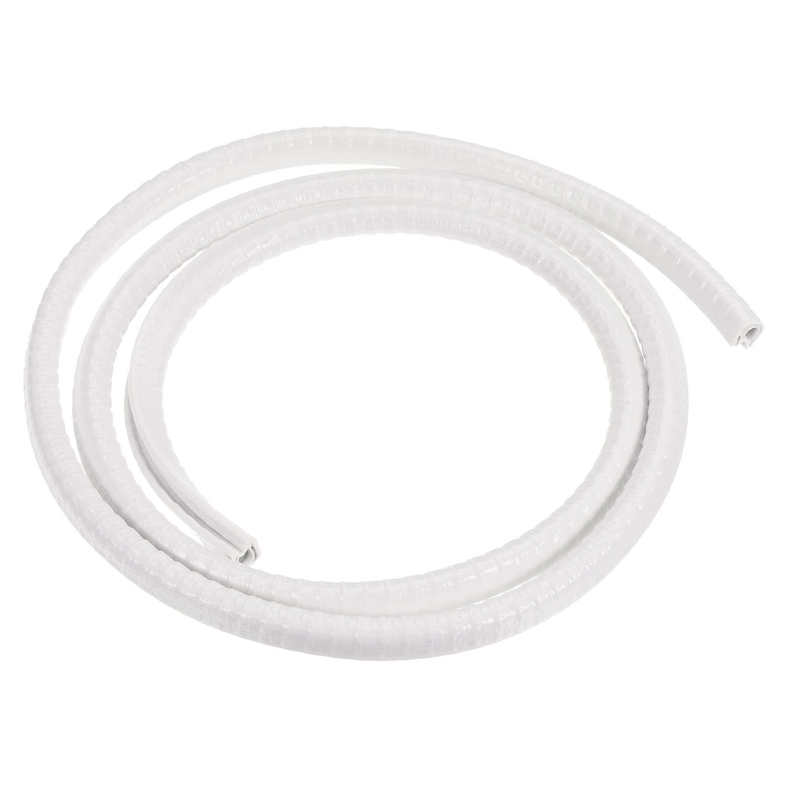 PATIKIL 1mx6mmx8mm Rubber Edge Trim, Metal Sharp Deck Edge Protector U Channel Guard Corner Protection Doors Seal Strip for Skateboard Table Door Window, White