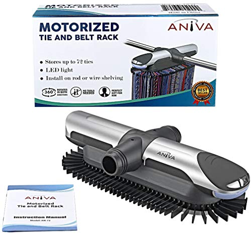 Aniva Motorized Tie Rack Best Closet Organizer with LED Lights