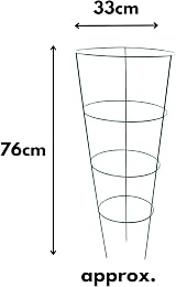 Garden Mile 5Pcs Plant Support Stakes 76cm Green Aluminium Ring Frames view 2