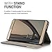 kwmobile Elegant canvas synthetic leather case for Huawei MediaPad X2 7.0 in black brown with convenient STAND FEATURE