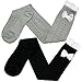 kilofly Women's Lace Trim Knee-High Boot Socks, Value Set of 2 Pairs,Black & Light Gray,One Size