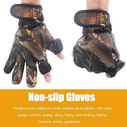 Angelhandschuhe LLMZ 1Pcs Neopren Handschuhe Angeln Angelhandschuhe Fishing Gloves für Paintball Angeln Fotografieren… – Bild 5