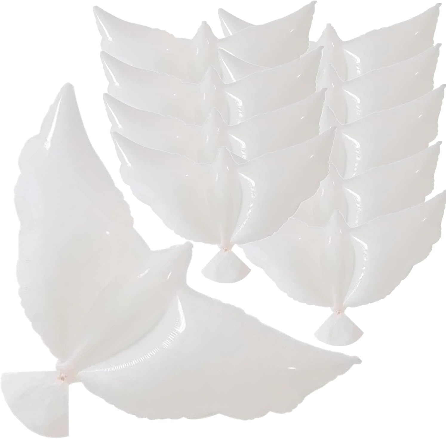 Zhiheng 10pcs Heart Balloos for Party Decoration,18inch Heart Shaped Foil Balloons for Birthday,Christmas,Graduation,Wedding Party Accessories (Dove)