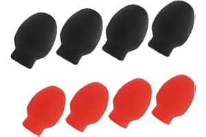 KsngTixe 8PCS Elastic Silicone Drumstick Tips, Drum Practice Mute Pads for Quiet Indoor Training, Noise Reduction Accessories