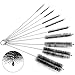 Oria Cleaning Brush Set, 8 Inch Nylon Tube Brushes with Protective Cap for Drinking Straws, Glasses, Keyboards, Jewelry Cleaning, Etc, 10 Packs