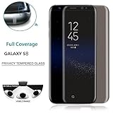 Creazy For Samsung Galaxy S8 Privacy Full Screen Protector Anti-Spy Tempered Glass