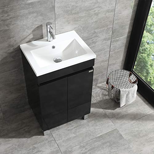 Silverylake 20 Inch Free Standing Bathroom Vanity Cabinet with 2 Doors ...