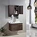 Yaheetech Bathroom/Kitchen Wall Mounted Cabinet Double Door & Hanging Bar Storage Cupboard, Espresso