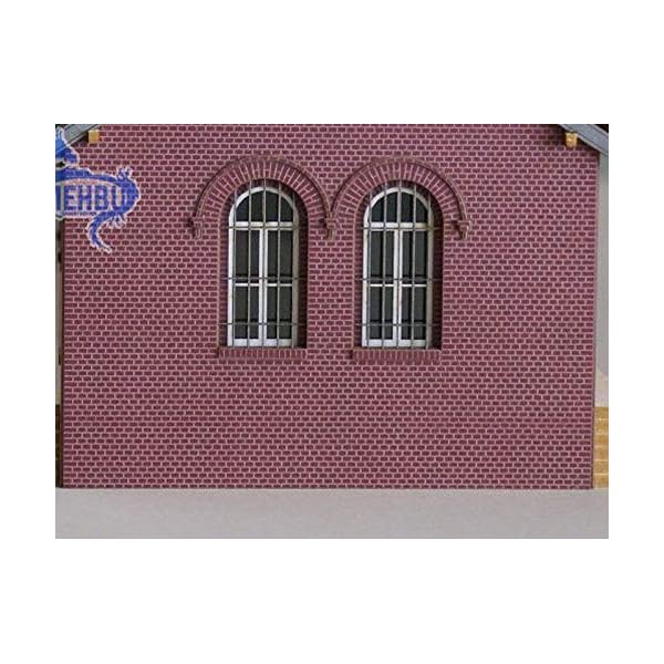 modellbahn-exklusiv Güterschuppen, dunkler Ziegel, Lasercut-Bausatz, Spur H0, 1:87 – Bild 5