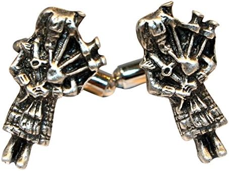 Stunning Scottish Piper Pewter Cufflinks CL702