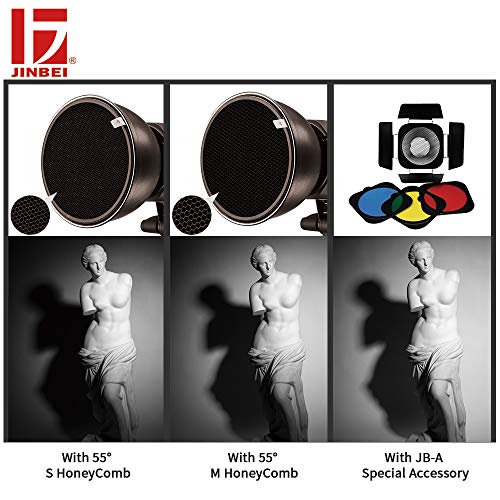 JINBEI Photographic Equipments 7.9" / 20cm Standard Reflector 55 Lamp Shade Dish for Bowens Mount Studio Light Strobe Flash Portrait Photo - Thumbnail 5