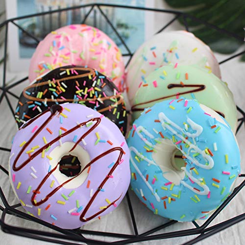 HongTu HT Simulation Food Artificial Fake Food Model Play Food Kids Toy Home Kitchen Party Decoration Store Market Display Photography Props, Color Random (Big Cream Doughnut) - Thumbnail 7