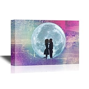 Romantic Lovers Under The Full Moon