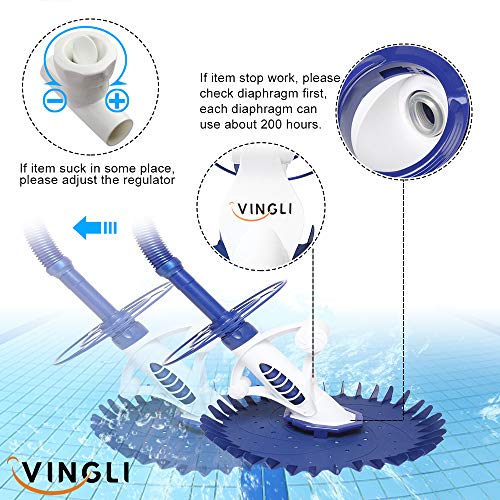 VINGLI Pool Cleaners Vacuum Automatic Swimming Pool Cleaner with