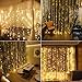IMAGE 8 Modes Curtain Lights 9.8x9.8 Foot 300LED Curtain String Lights Fairy Lights for Home Garden Bedroom Wedding Party Backdrops Decor with Full Waterproof and UL Safety Warm White