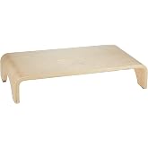EARTHLITE Wooden Step Stool - Beautiful Finish, Large Surface, Strong &amp; Stable Bed Step, Foot Stool, Massage Step-Up (4" or 7")