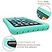 Fintie Silicone Case for Amazon Fire 7 Tablet (Previous Generation 7th, 2017 Release) - [Honey Comb Upgraded Version] [Kids Friendly] Light Weight [Anti Slip] Shock Proof Protective Cover, Turquoise