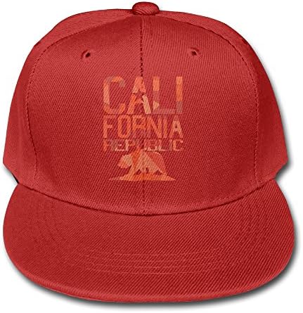 Boys Girls California Republic Bear Baseball Cap Kid Hat Red