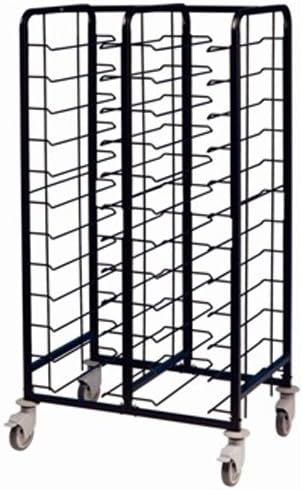 EAIS DP291 Powder Coated Enamel Clearing Trolley, 24 Shelves