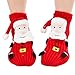 Coxeer® Christmas Socks 3d Animal Non-slip Household Floor Socks for Women (Cute Santa Claus)