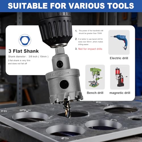1-1/2" (38mm) Tungsten Carbide Tip Hole Saw,Hole Saw with M2 Pilot bits photo 11