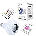 LED Music Light Bulb, E27 led Light Bulb with Bluetooth Speaker RGB Changing Color Lamp Built-in Audio Speaker with Remote Control for Home, Bedroom, Living Room, Party Decoration