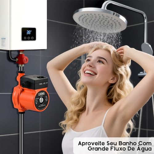 Bomba Pressurizadora Agua 127V 60Hz Bomba Dagua Eletrica Automático Pressurizador Dagua Autoescorvante para Melhora Pressão Agua Casa