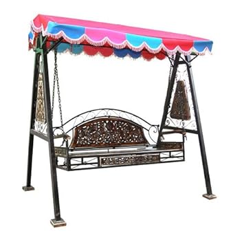Online Haat nIron & Wooden Swings/Jhoola for Home & Garden - Dismental Swing Black