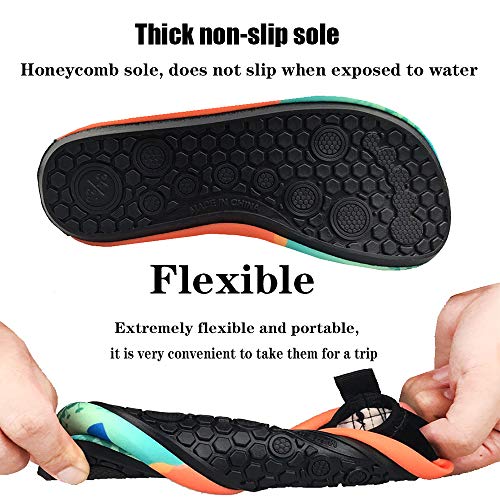 Water Socks Swim Socks for Womens Mens Kid Quick-Dry Aqua Water Shoes Barefoot for Beach Pool Surf Yoga Exercise - Thumbnail 4