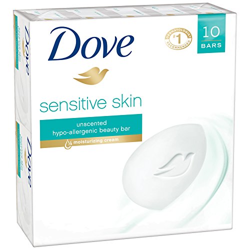 Dove Beauty Bar, Sensitive Skin 4 Ounce, 10 Bar
