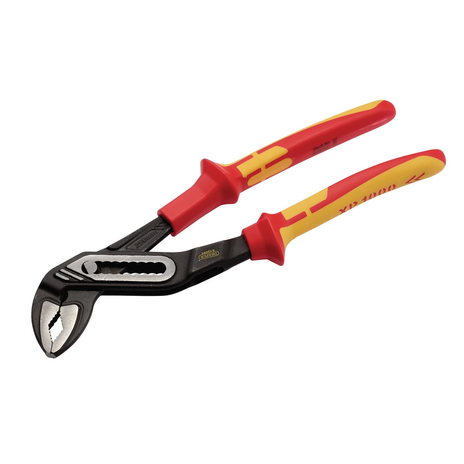 Draper 94640 XP1000 VDE Water Pump Pliers, 250mm, Red and Yellow, One Size
