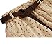 Sweet Beige Girls Pleated Floral Chiffon Mini Skirt with Belt