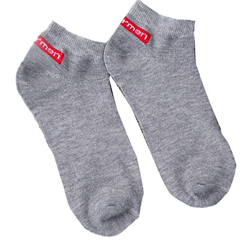 Wool Cashmere Socks, Women's 1Pair Unisex Comfortable Stripe Cotton Sock Slippers Short Mens Ankle Socks (Gray)