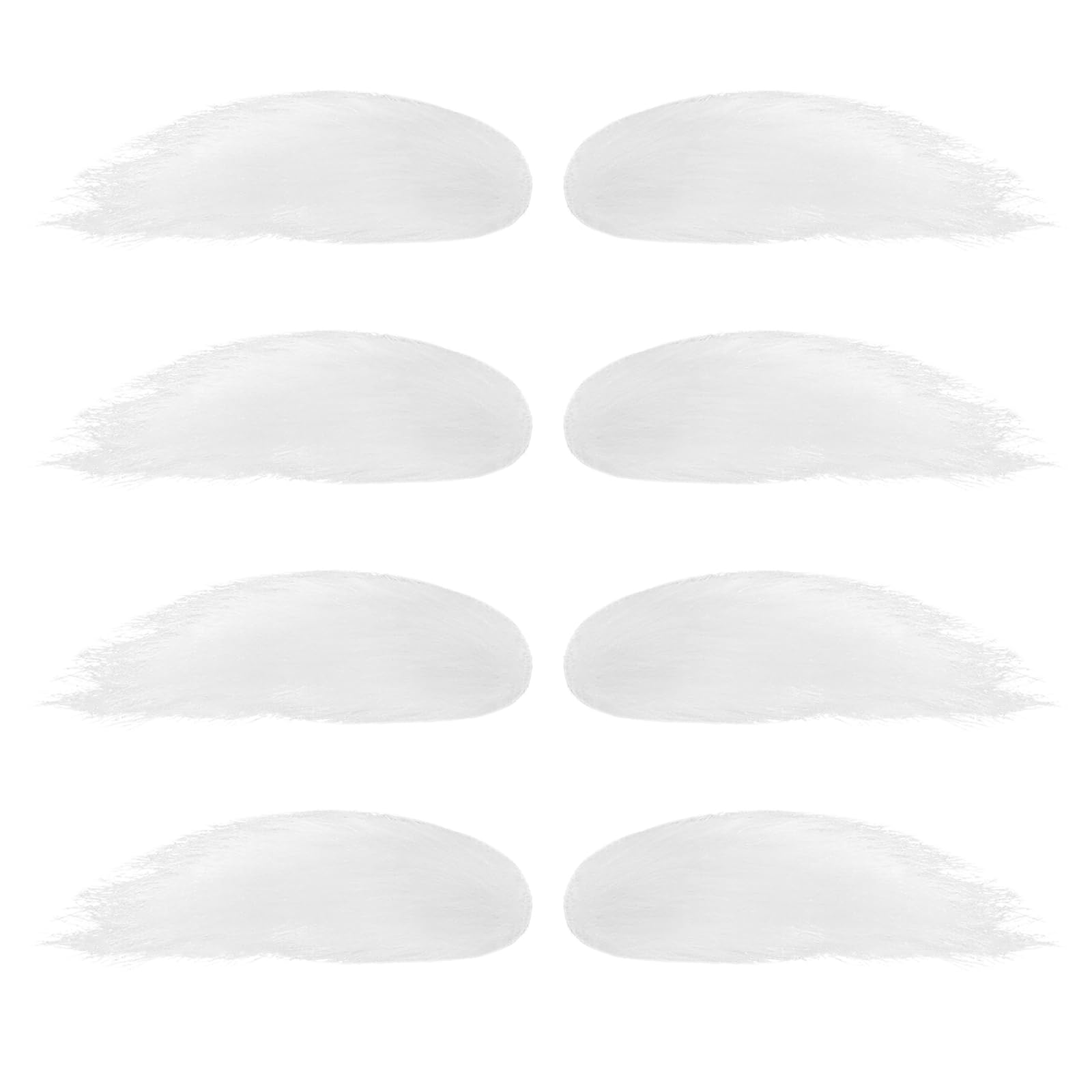 YAUOIPI 4Pairs Santa Eyebrows White Self Adhesive Bushy Eyebrows, Santa Masquerade Eyebrows Santa Fake Eyebrows, Christmas Cosplay Props for Men Women Kids Fancy Costumes Party Dress Up (White)