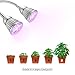 Dual Head Led Grow Light, Pathonor LED Plant Grow Lamps with Spring Clamp with Double on/off Switch and Gooseneck Arm Flexible Neck 360 Degree for Hydroponic Garden Greenhouse
