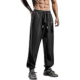 CARTBIKE Men's Cotton Sweatpants Loose Fit Baggy Straight Leg Sweat Pants for Men Open Bottom Lounge Yoga Pants with Pockets