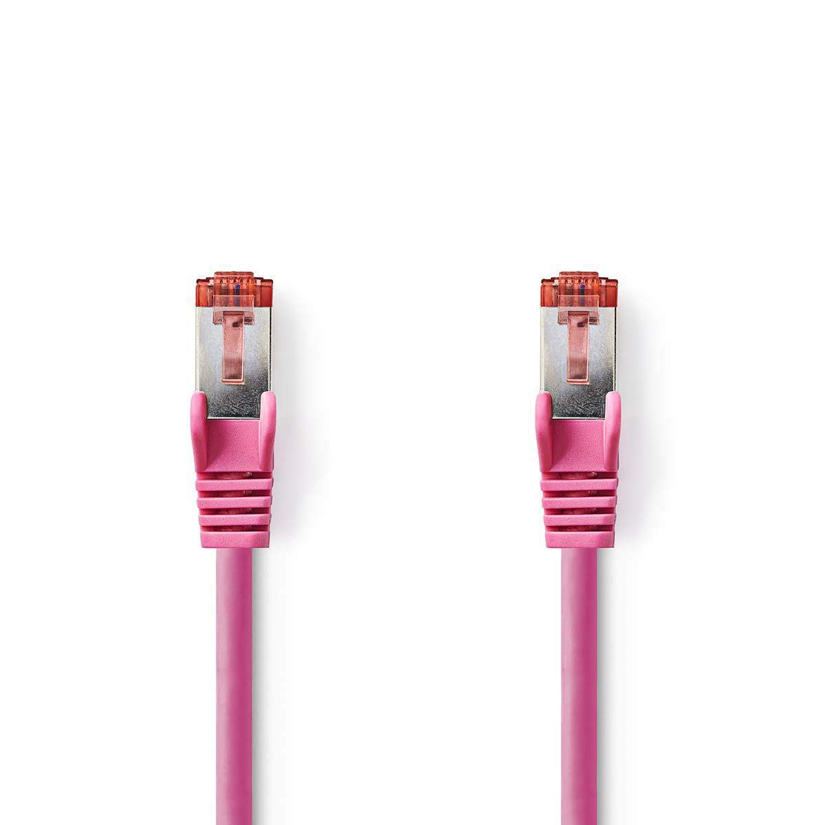 Nedis CCGP85221PK50 CAT6 Cable | RJ45 (8P8C) Male | RJ45 (8P8C) Male | SF/UTP | 5.00 m | Round | PVC LSZH | Pink | Polybag