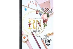 Registered Nurse BSN Earned Not Given: Cute RN Nursing Week Thank You Appreciation Gift Idea For Women: Daily Calendar Planner Agenda Organizer Journal with Inspirational Quotes Notebook