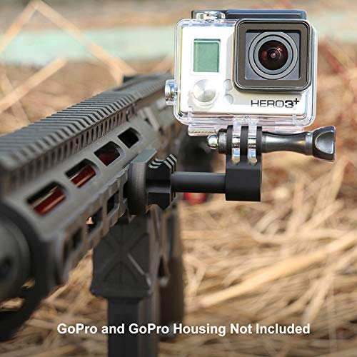 XAegis MLOK GoPro Mount, 2 in 1 Side Gun Rail Mount for GoPro and Mlok