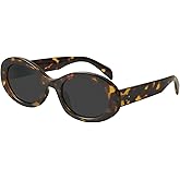 mosanana Oval Retro Trendy Sunglasses for Women 90s Style MS52371