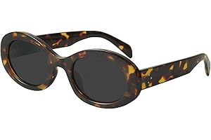 mosanana Oval Retro Trendy Sunglasses for Women 90s Style MS52371