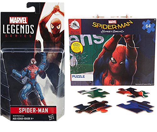 Spider-Man Action Figure Marvel Ultimate Legends Classic Costume Super Hero Homecoming Jigsaw Foil Puzzle Box