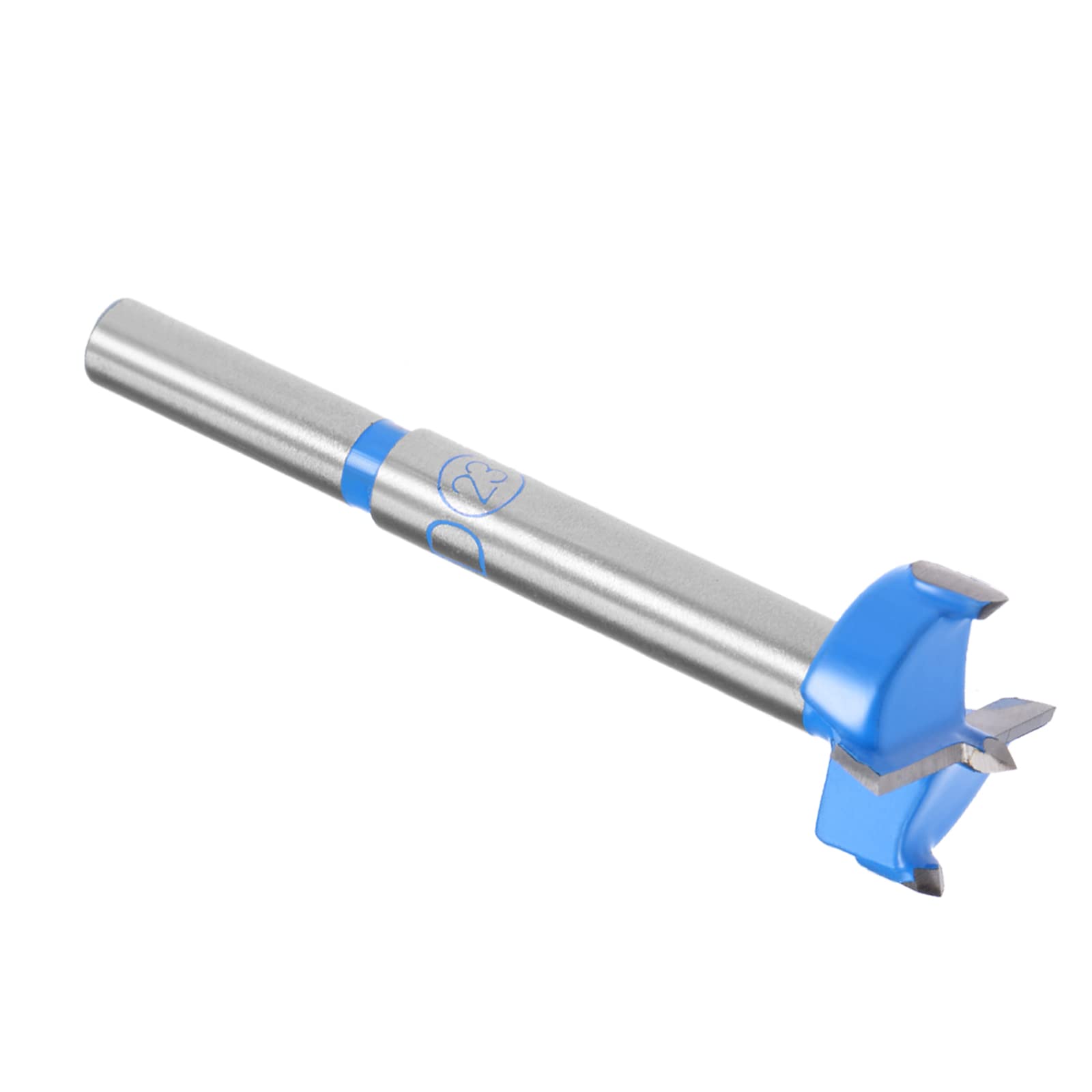 Kozelo Forstner Drill Bit - [23mm] Tungsten Carbide Auger Opener for Wood Furniture Hinge Woodworking Use, Round Shank, Dark Blue