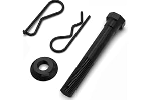 eVerHITCH Anti-Rattle Hitch Pin Bolt with Keeper Grip Clip Kit (Fits 2" Receivers, Black)
