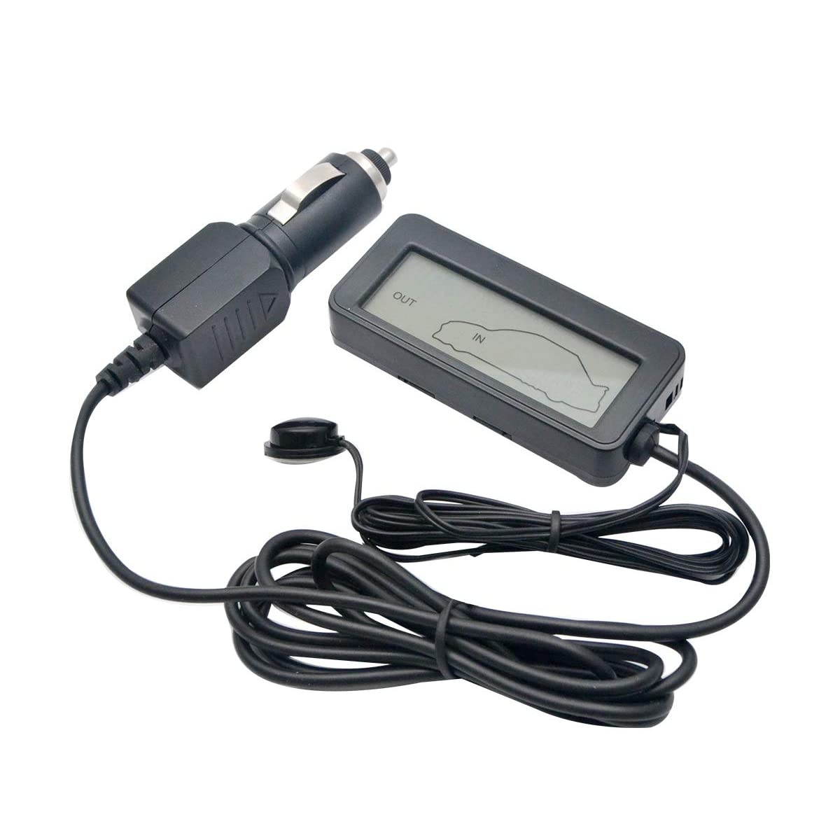 MASO DC12V Car Digital Thermometer LCD Car Inside/Outside Temp Meter Gauge for Lorry and Truck