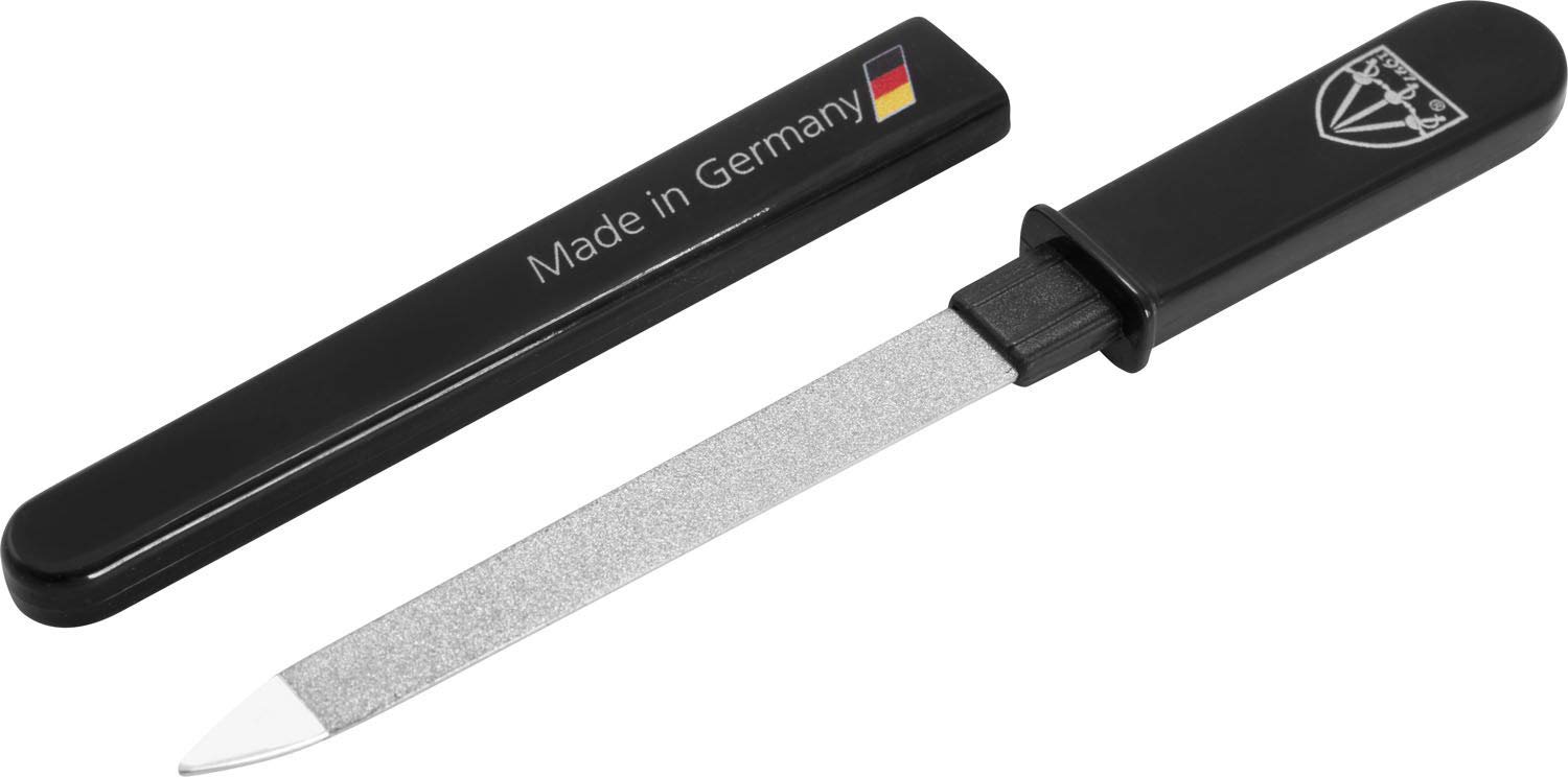 3 Swords Germany - brand quality double sided (fine & coarse) SAPPHIRE POCKET NAIL FILE manicure pedicure grooming for professional finger & toe nail care by 3 Swords, Made in Solingen Germany (82501) : Tweezers : Beauty